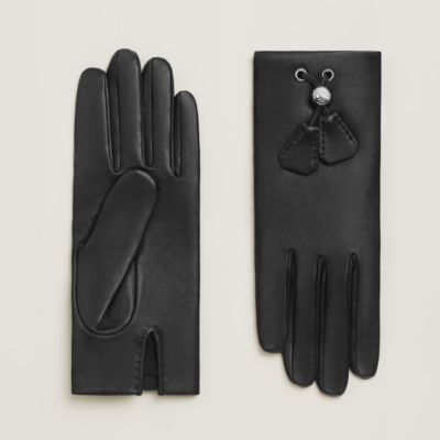 【美品】エルメス ソヤ ケリー 手袋 レザー 革 ゴールド金具 ブラック 黒 美品】エルメス ソヤ ケリー 手袋 レザー 革 ゴールド金具 ブラック 黒